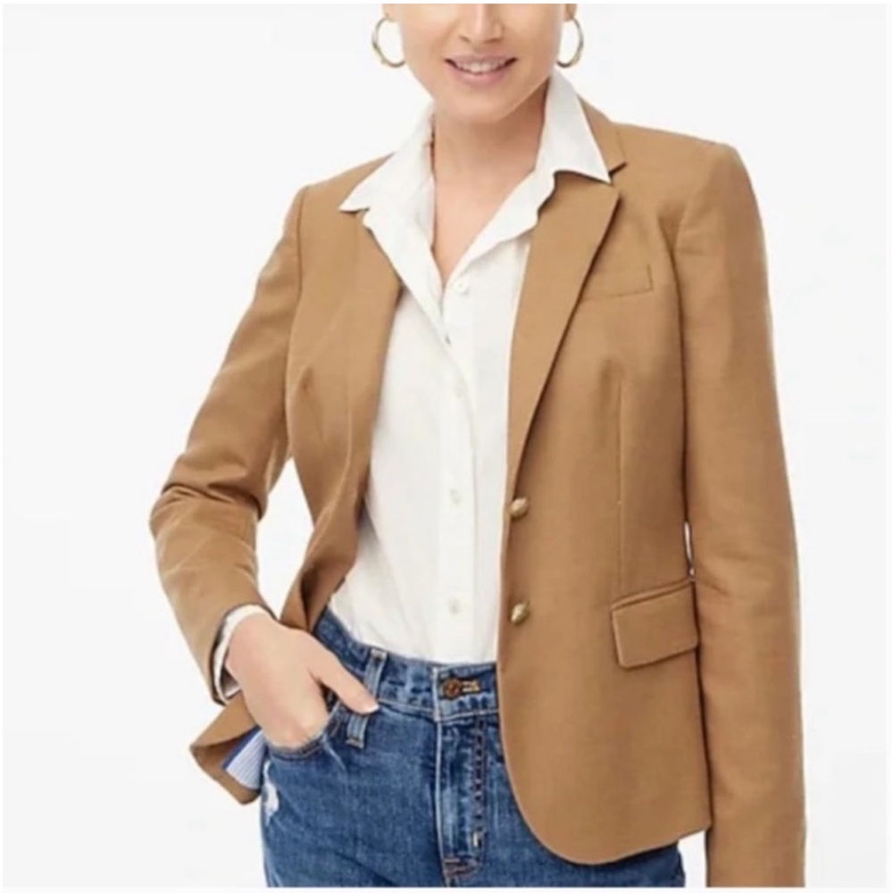 NWT J. Crew Blazer  Original School Boy Blazer in Camel